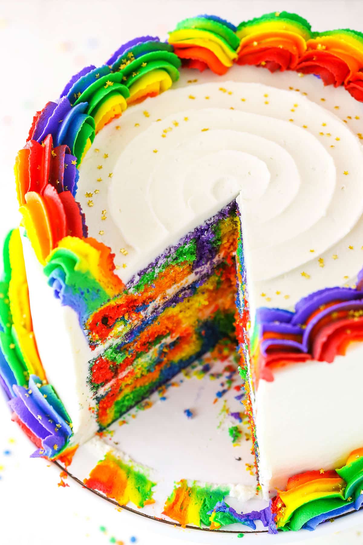 Rainbow Layer Cake with Sprinkles | Sims Home Kitchen