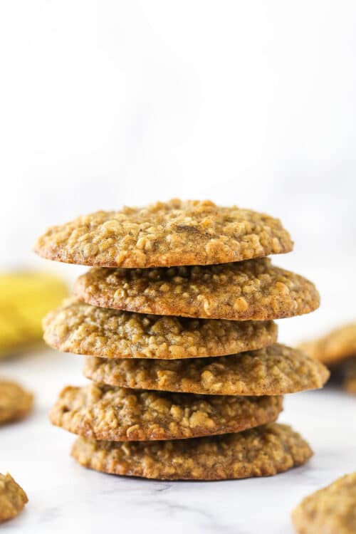 Moist and Chewy Banana Oatmeal Cookies | Healthy Oatmeal Cookies