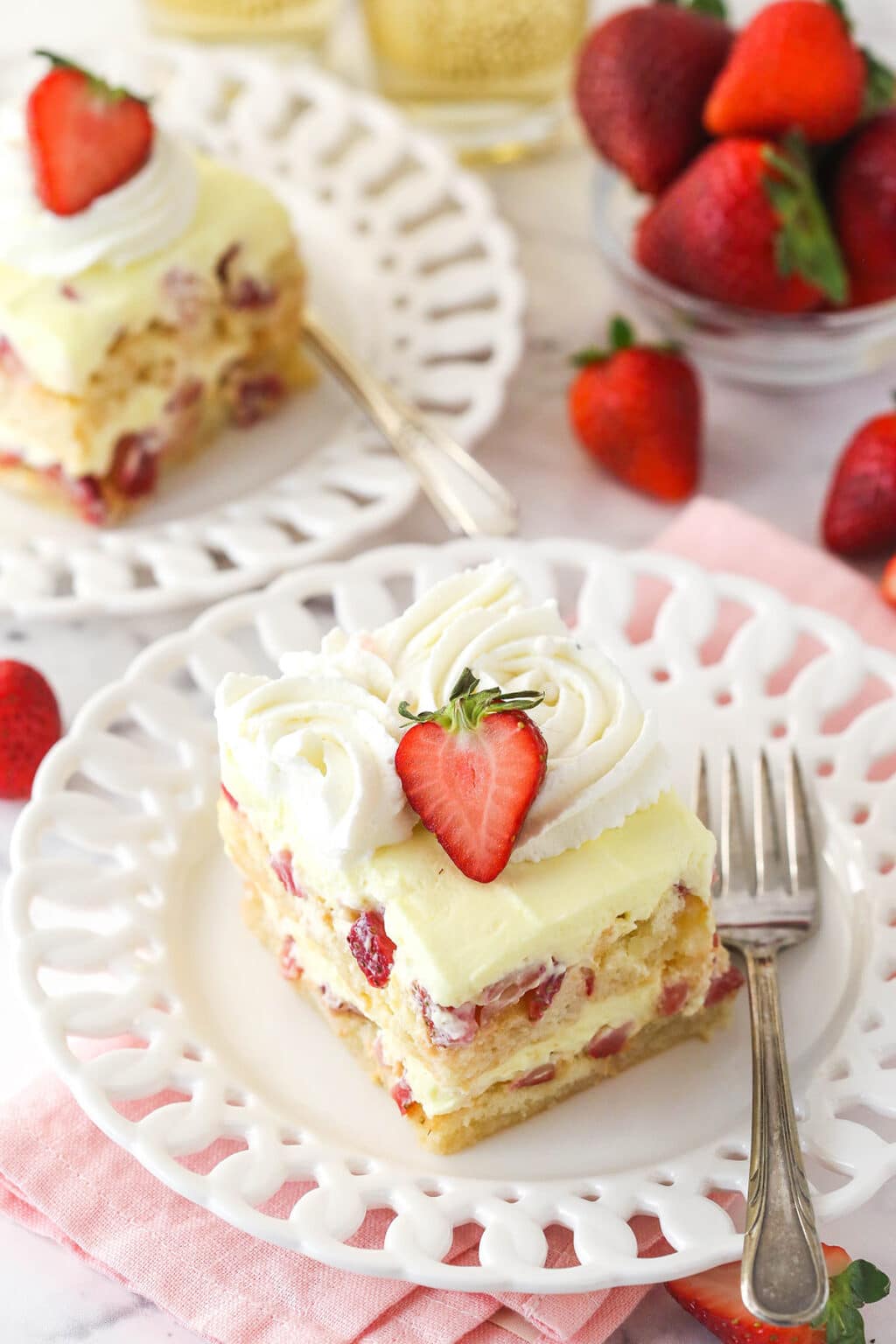 Strawberry Champagne Tiramisu - Life Love and Sugar