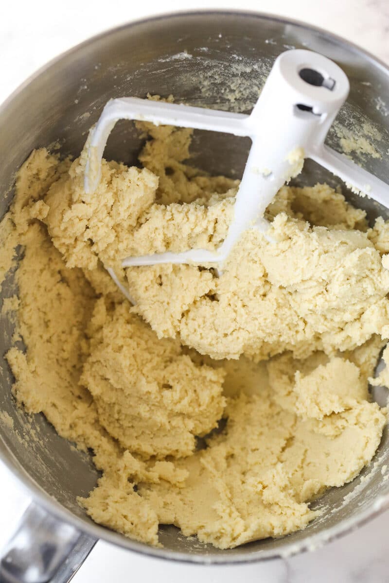 Cookies dough in a mixing bowl