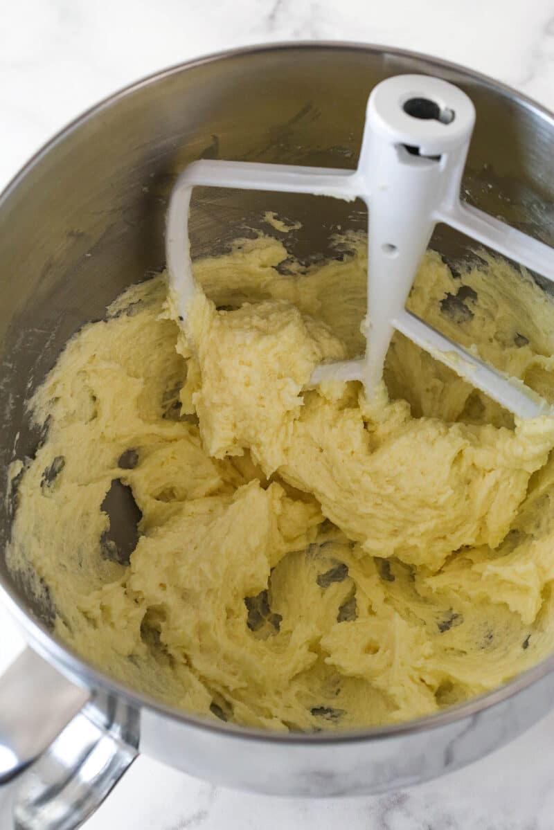 cookie dough after adding eggs