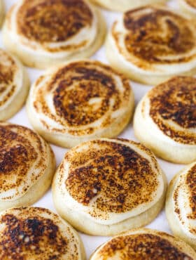 Creme brulee cookies on a counter